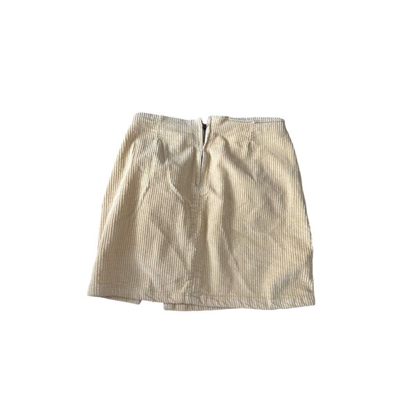 BP Beige Corduroy Slit Mini Skirt Size Medium - Picture 2 of 9